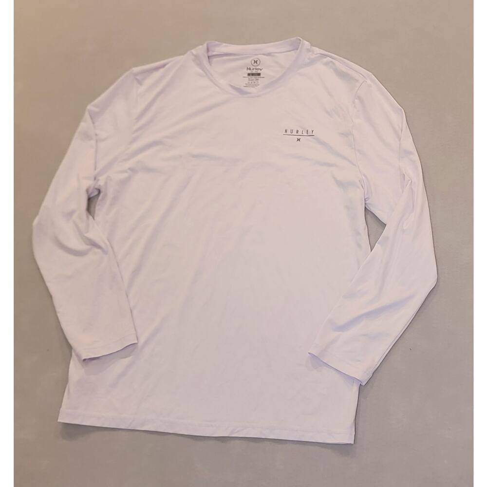 Hurley Men's Graphic Long Sleeve Rash Guard – White Size: Large